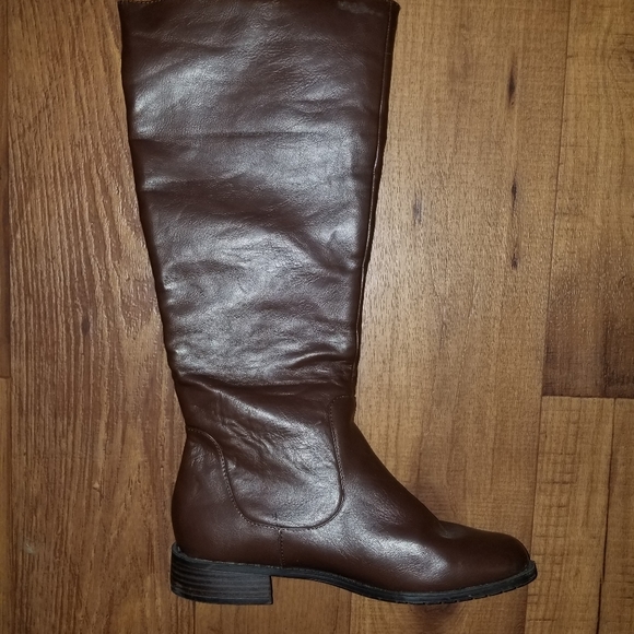 Knee High Brown Womens Boots Size 10 - Picture 3 of 4